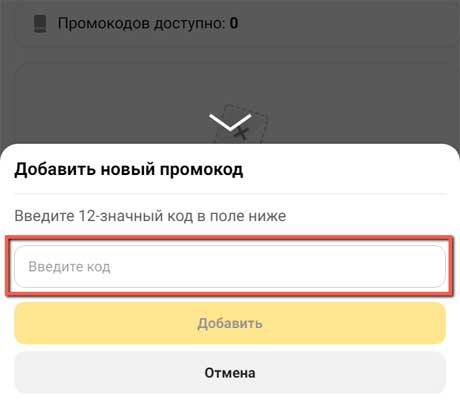 Поле ввода.